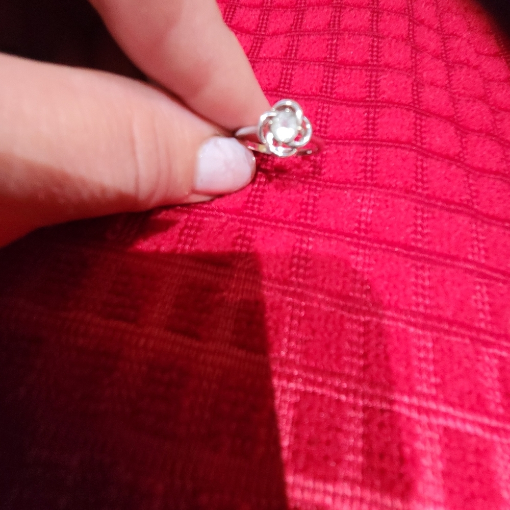 Elegant Sterling Silver Women's Ring Aquamaire Sz 7